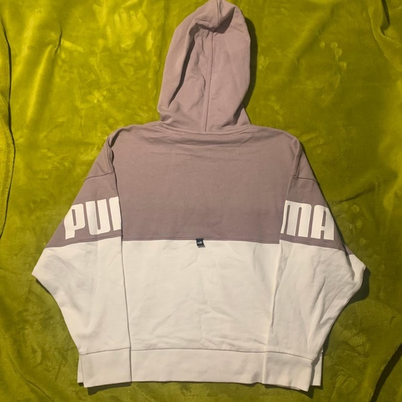 NWOT PUMA WOMENS POWER COLOR BLOCK HOODIE - Lavender & White  Large - Picture 4 of 12